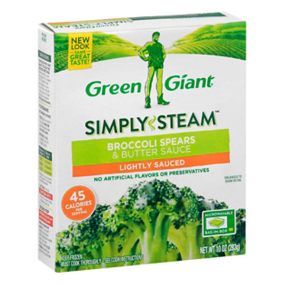 Green Giant Steamers Broccoli Spears & Butter Sauce Lightly Sauced - 10 Oz - Image 1