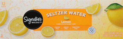 Signature SELECT Lemon Flavored Seltzer Water - 12-12 Fl. Oz. - Image 6