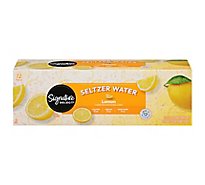 Signature SELECT Water Seltzer Lemon Flavored - 12-12 Fl. Oz.