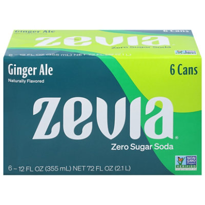 Zevia Zero Sugar Ginger Ale Soda - 6-12 Fl. Oz. - Image 3