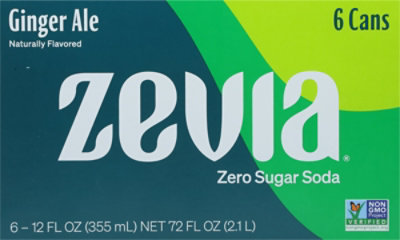 Zevia Zero Sugar Ginger Ale Soda - 6-12 Fl. Oz. - Image 7