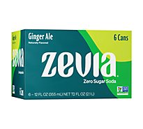 Zevia Zero Sugar Ginger Ale Soda - 6-12 Fl. Oz.