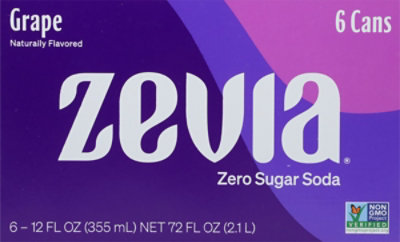 Zevia Zero Sugar Grape Soda - 6-12 Fl. Oz. - Image 5