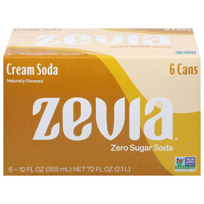 Zevia Zero Sugar Cream Soda - 6-12 Fl. Oz. - Image 2