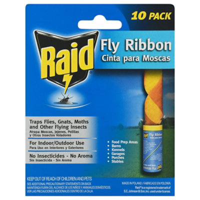 Eliminator Non-Toxic Fly Ribbon, Sticky Paper, Traps Flying Insects, 8 Pack  