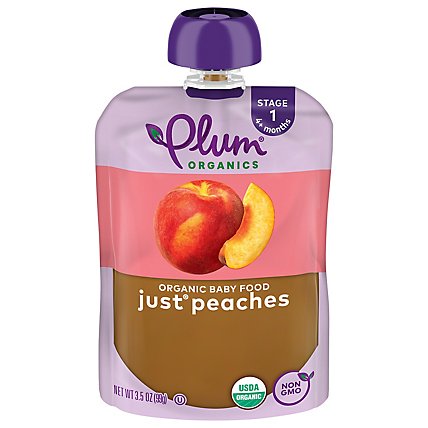 Plum Organics Baby Food Stage 1 Just Peaches - 3.17 Oz - Image 3