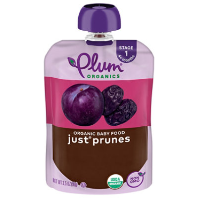 Plum Organics Organic Baby Food 1 (4 Months & Up) Just Prunes - 3.5 Oz - Image 1