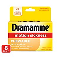 Dramamine Motion Sickness Relief 50mg Chewable Tablets Orange Flavored - 8 Count - Image 2