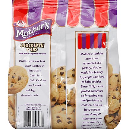 Mothers Cookies Chocolate Chip Bag - 12 Oz - Star Market