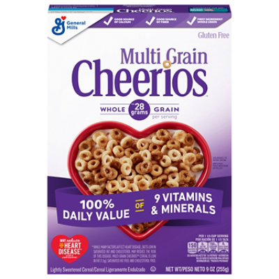 Cheerios Cereal Multi Grain Lightly Sweetened Cereal - 9 Oz
