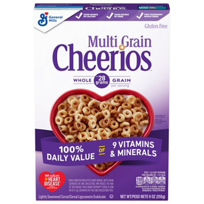Cheerios Cereal Multi Grain Lightly Sweetened Gluten Free - 9 Oz - Image 1