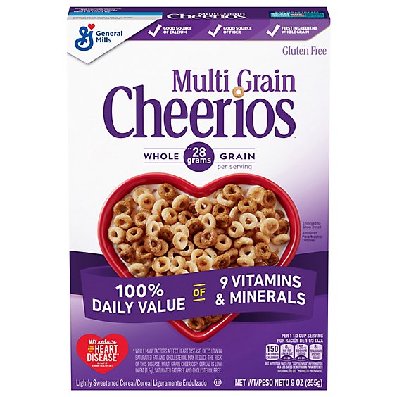 Cheerios Cereal Multi Grain Lightly Sweetened Gluten Free - 9 Oz