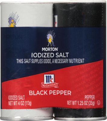 Morton McCormick Iodized Salt & Pepper Shaker Set - 5.25 Oz - Image 2