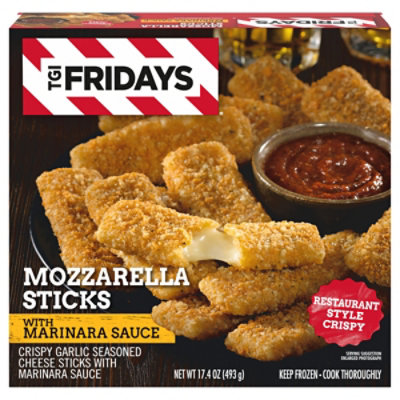 TGI Fridays Mozzarella Sticks Frozen Snacks with Marinara Sauce - 17.4 Oz - Image 4