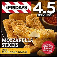 TGI Fridays Mozzarella Sticks Frozen Snacks with Marinara Sauce Box - 17.4 Oz - Image 1