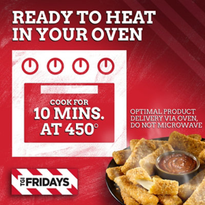 TGI Fridays Mozzarella Sticks Frozen Snacks with Marinara Sauce - 17.4 Oz - Image 3