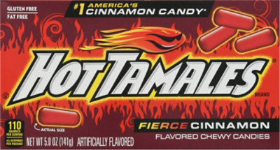 Hot Tamales Fierce Cinnamon Chewy Candy - 5 Oz - randalls