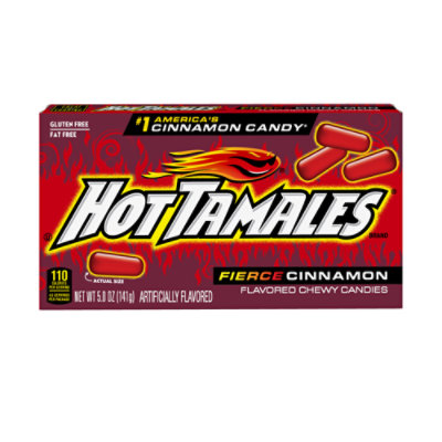 Hot Tamales Chewy Candies Flavored Fierce Cinnamon - 5 Oz