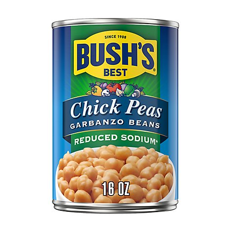 Bushs Peas Chick Garbanzos Reduced Sodium - 16 Oz