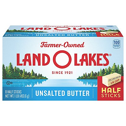 Land O Lakes Unsalted Butter In Half Sticks 8 Count - 1 Lb - Image 2