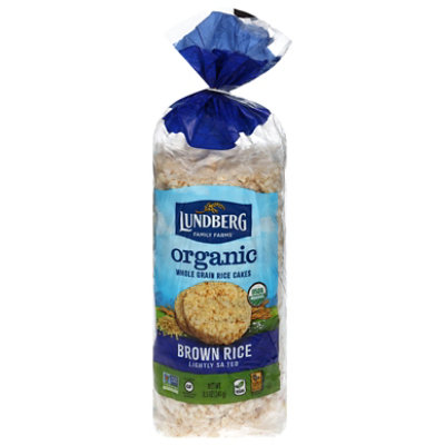 Lundberg Family Farms Organic Brown Rice Cakes Lightly Salted - 8.5 Oz. - Image 1