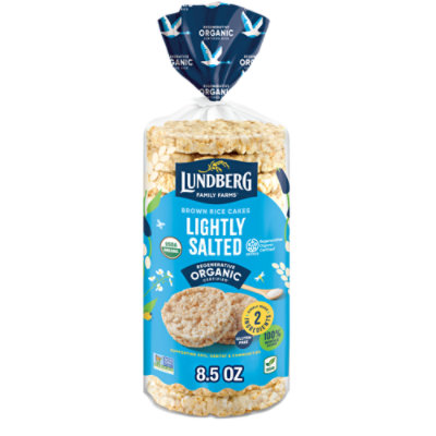 Lundberg Family Farms Regenerative Organic Certified Brown Rice Cakes Lightly Salted  - 8.5 Oz - Image 2