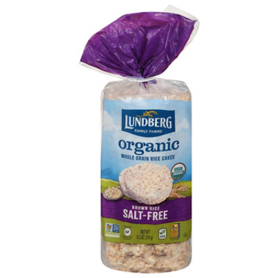 Lundberg Family Farms Organic Brown Rice Cakes Salt-Free - 8.5 Oz - Image 1