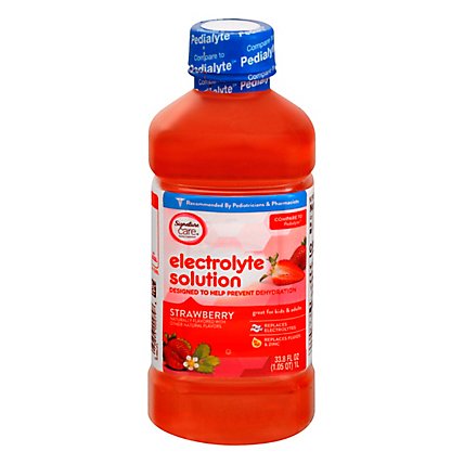 Signature Care Electrolyte Solution For Kids & Adults Strawberry - 1 Liter - Image 3