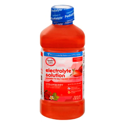 Signature Select/Care Electrolyte Solution For Kids & Adults Strawberry - 1 Liter - Image 3