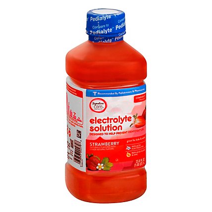 Signature Care Electrolyte Solution For Kids & Adults Strawberry - 1 Liter - Image 1