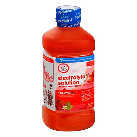 Signature Care Electrolyte Solution For Kids & Adults Strawberry - 1 Liter