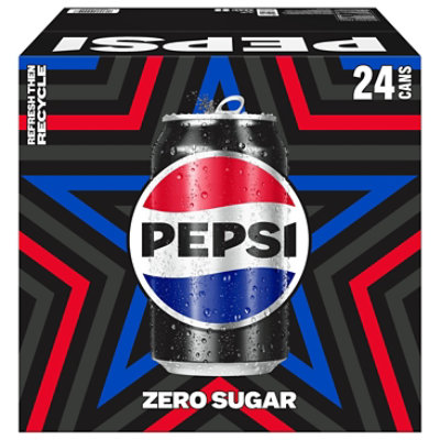 Pepsi Zero Sugar Soda Pop Cola - 24-12 Oz
