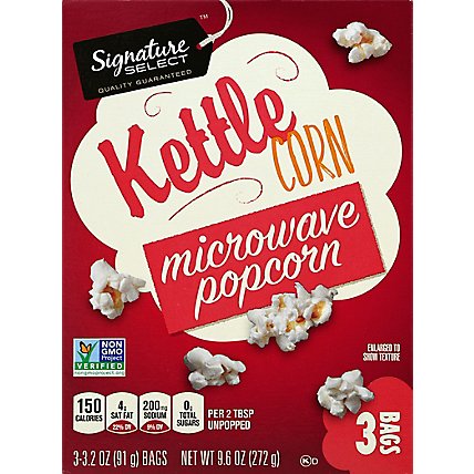 Signature SELECT Microwave Popcorn Ketlle Corn - 3-3.2 Oz - Image 2