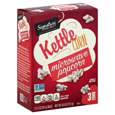 Signature SELECT Microwave Popcorn Ketlle Corn - 3-3.2 Oz