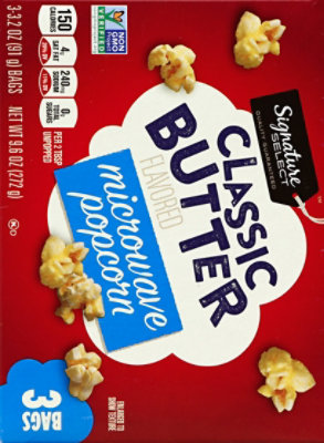 Signature SELECT Classic Butter Microwave Popcorn - 3-3.2 Oz - Image 4