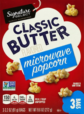 Signature SELECT Classic Butter Microwave Popcorn - 3-3.2 Oz - Image 2