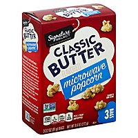 Signature SELECT Microwave Popcorn Classic Butter - 3-3.2 Oz - Image 1