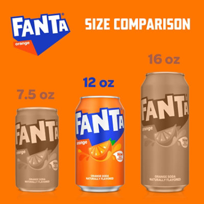 Fanta Soda Pop Orange Flavored In Can - 24-12 Fl. Oz. - Image 2