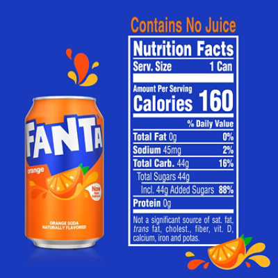 Fanta Soda Pop Orange Flavored In Can - 24-12 Fl. Oz. - Image 4