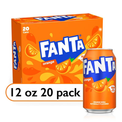 Fanta Soda Pop Orange Flavored In Can - 20-12 Fl. Oz. - Image 1