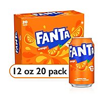 Fanta Soda Pop Orange Flavored In Can - 20-12 Fl. Oz.