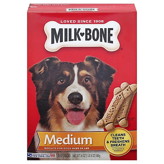 Milk-Bone Dog Snacks Biscuits Medium Box - 24 Oz