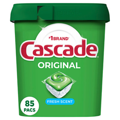 Cascade Original Dishwasher Pods ActionPacs Dishwasher Detergent Tabs Fresh Scent - 85 Count - Image 1