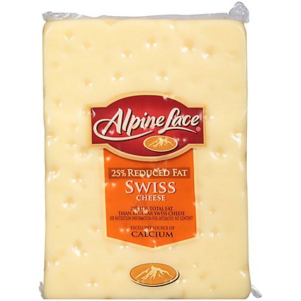 Alpine Lace Reduced Fat Swiss Loaf - 0.50 Lb - Image 1