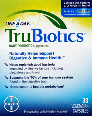 TruBiotics Daily Probiotic Supplement Capsules - 30 Count - Image 2