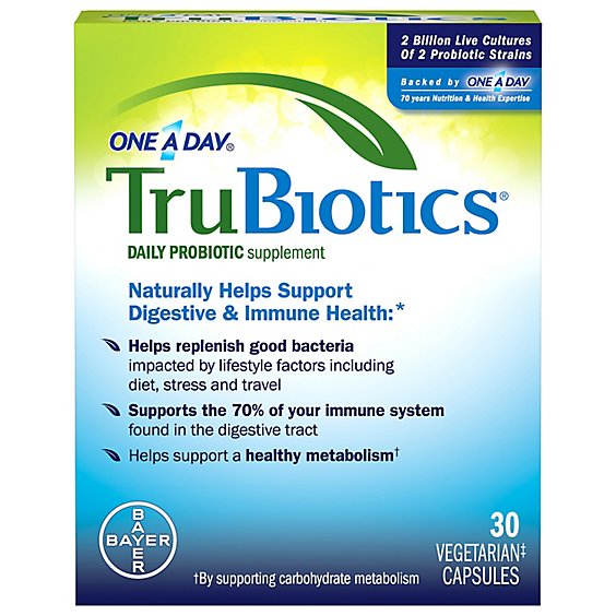 TruBiotics Daily Probiotic Supplement Capsules - 30 Count