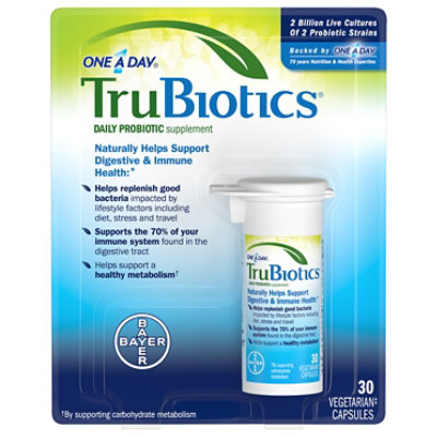 TruBiotics Daily Probiotic Supplement Capsules - 30 Count