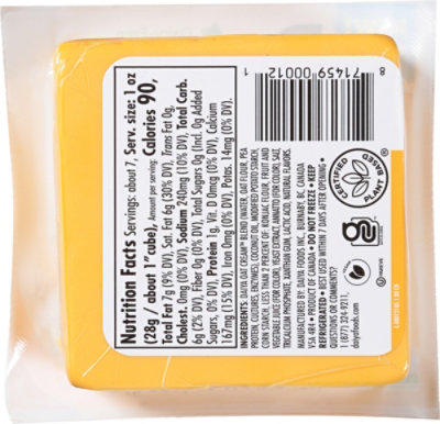 Daiya Dairy Free Medium Cheddar Style Vegan Cheese Block - 7.1 Oz - Image 5