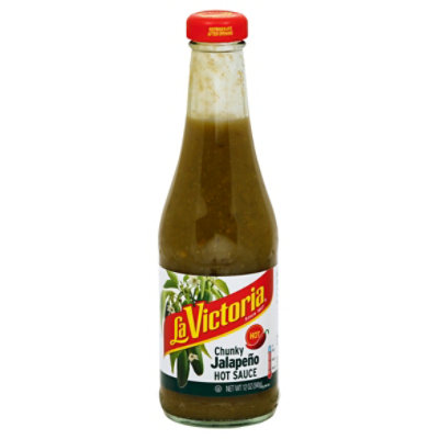 La Victoria Sauce Hot Jalapeno Chunky Hot Bottle - 12 Oz