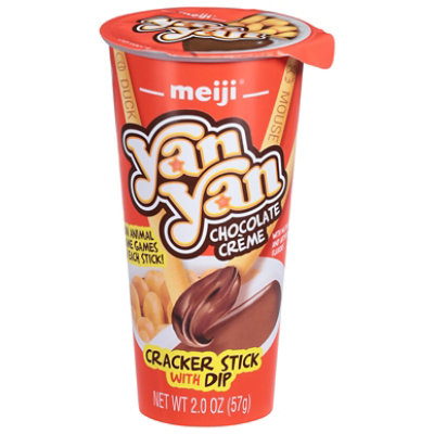 MEIJI: Cracker Stick with Dip Yan Yan Strawberry, 2 oz